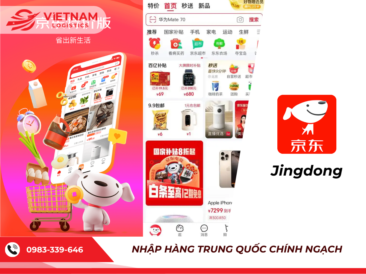 App mua h&agrave;ng Trung Quốc Jingdong